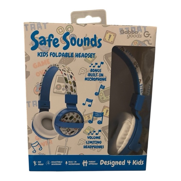 Gabbagoods Other - Safe Sounds Blue Kids Foldable Headset